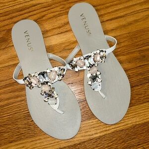 VENUS jeweled sandals never worn size 9